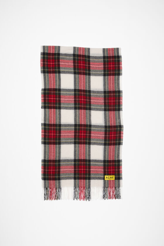 (image for) Tailored Check fringe scarf